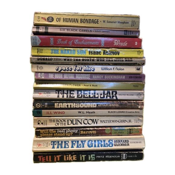 Fifteen Mid Century Paper Book Lot Sci-Fi Mystery History Satire Psychology Sex - Picture 1 of 16
